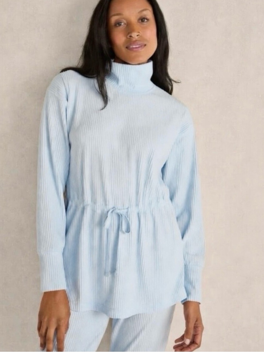 Haven Well Within Ottoman Ribbed drawstring waist tunic size large